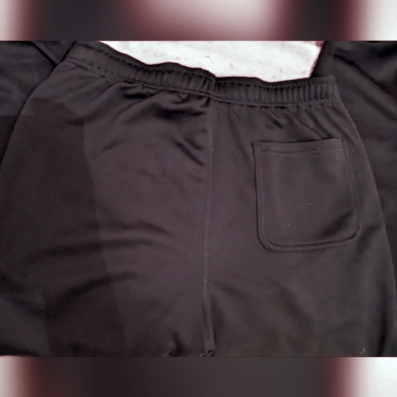 *Sports Pants Zip Leg, Elastic Tie Waist, Back & Side Pockets, Dark Blue, M - Picture 4 of 5